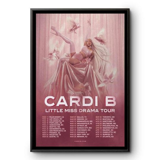 Discover Cardi B 2025 World Tour Poster