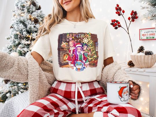 Discover Huntrix Christmas Shirt,Kpop Demon Hunters Tee,Saja Boys Merry Xmas Tee,Holiday Kid Tee.First Day of Kindergarten Shirt,Kpop Lover Kids Tee