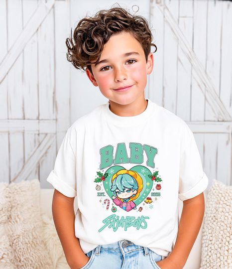 Discover Saja Boys Christmas Shirt, KPop  Huntrix Merry Xmas Sweatshirt, Mystery Baby Jinu Abby Romance Girl T-Shirt Holiday Kid Tee Gift