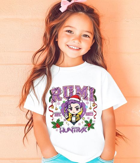 Huntrix Christmas Shirt,  Saja Boys Merry Xmas Sweatshirt, Mira Rumi Zoey Girl T-Shirt, Holiday Kid Tee, Gift For Kpop Movie Fan