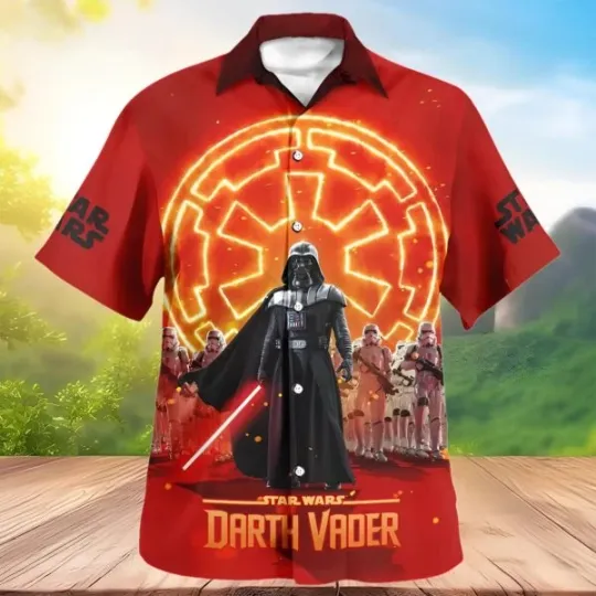 Discover Disney Star Wars Darth Vader Red Fire Hawaiian Shirt