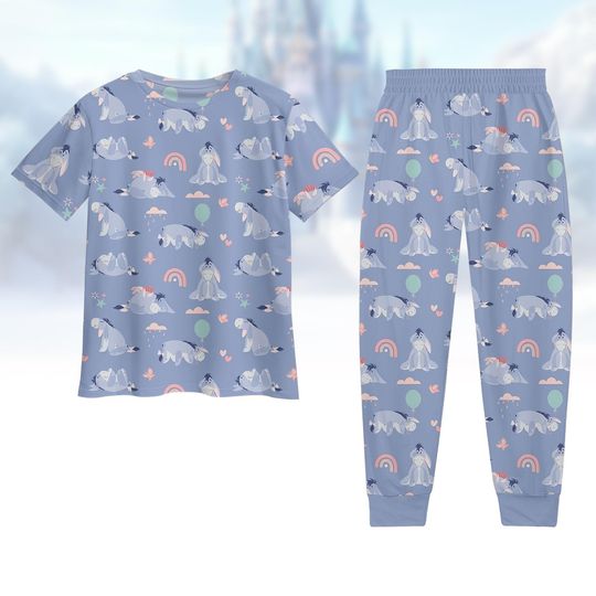 Discover Disney Eeyore Pajamas Set, Cute Eeyore Tshirt Pants, Magic Kingdom Outfit, Pooh And Friends Pajamas Holiday, Disneyland Trip Pajamas
