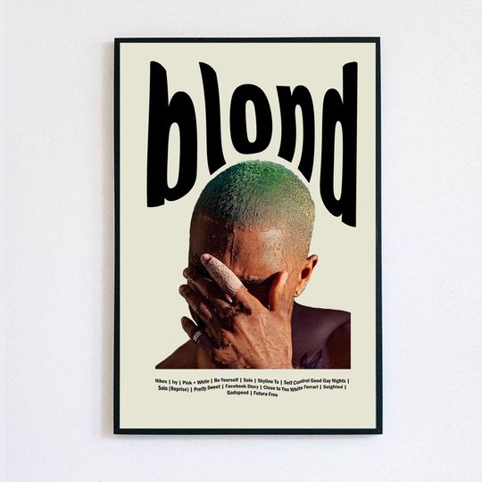 Discover Frank Ocean Blond Album Poster Wall Art - Vertical Premium Matte Printable Poster