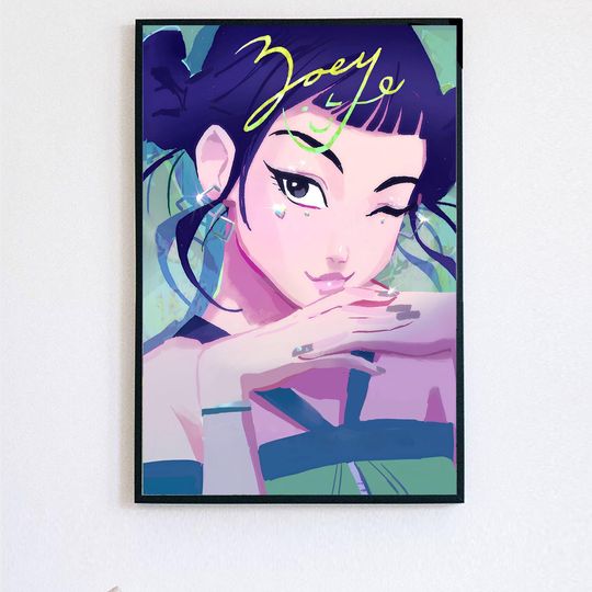 Kpop Demon Hunters Poster - Mira Rumi & Joey Huntrix Wall Decor for Kpop Fans