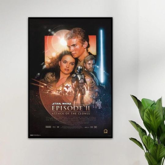 Star Wars Attack of the Clones Poster - Vertical Wall Art, Home Decor, High Quality