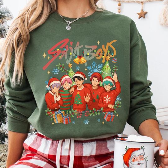 Saja Boys Christmas Sweatshirt: Baby Romance Jinu Abby Mystery, Christmas Light, Huntrix Christmas, Demon Hunters Christmas Shirt, Snowflake