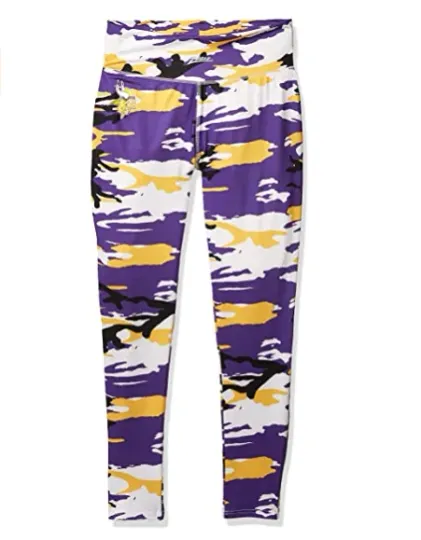 Women's Minnesota Football Vikings Camo Print Legging Bottoms, Gift for Women