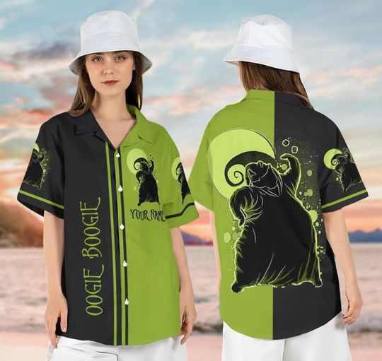 Discover Halloween Oogie Boogie Hawaiian Shirt, Disneyland Halloween Shirt, Spooky Season Hawaii Shirt, Halloween Party, Horror Button Shirt