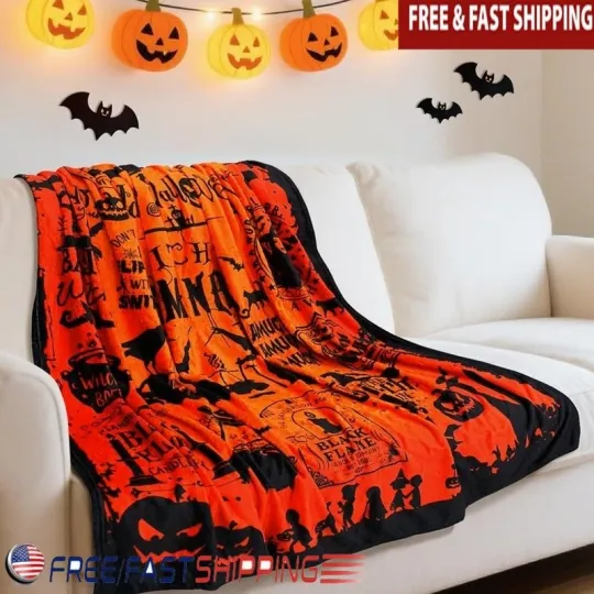 Discover Super Soft Halloween Throw Blanket Cozy Seasonal Home Decor Gift