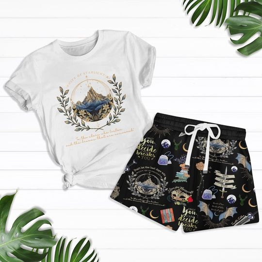 Acotar Only You Can Decide What Breaks You Shirt, Night Court Pajamas Set, City Of Starlight Acotar Merch, A Court Of Thorns And Roses