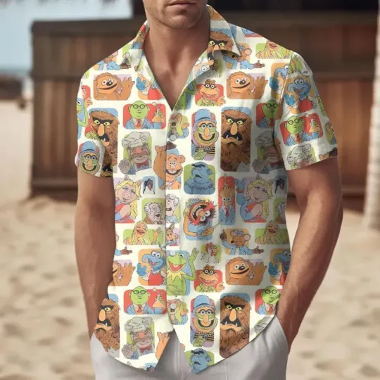 Discover Disney The Muppet Show Character Emotion Graphic Hawaiian Shirt