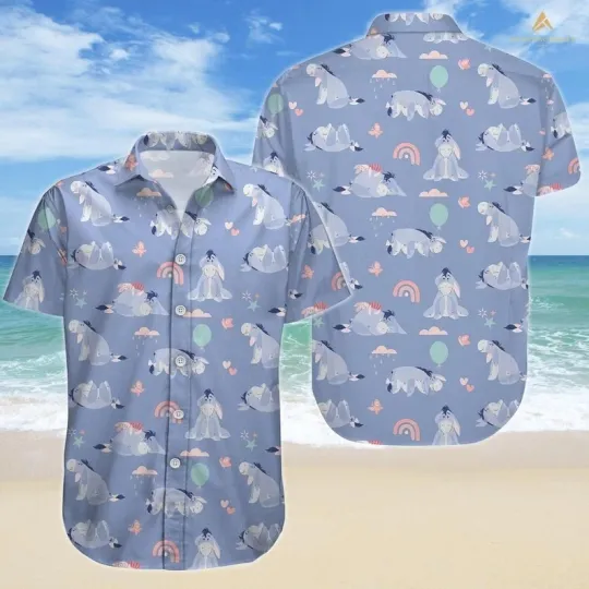 Discover Disney Never Too Old For Eeyore Donkey Winnie The Pooh Aloha Hawaiian Shirt