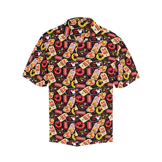 Discover Disney Cute Minnie Tags Black Hawaiian Shirt