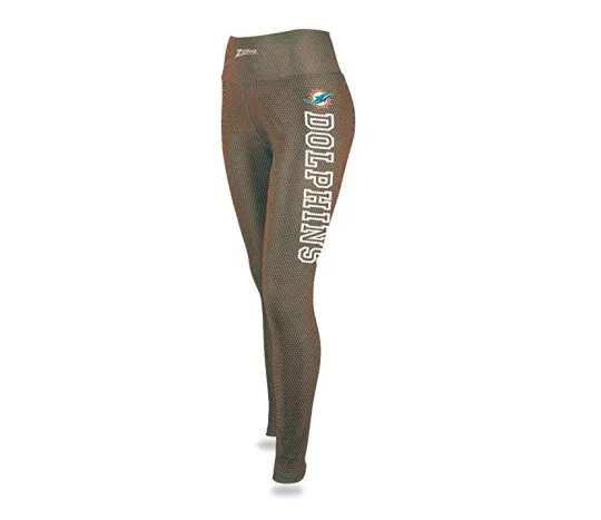 Women's Miami Football Team Dolphins Printed Faux Mesh Leggings, Gift for Women