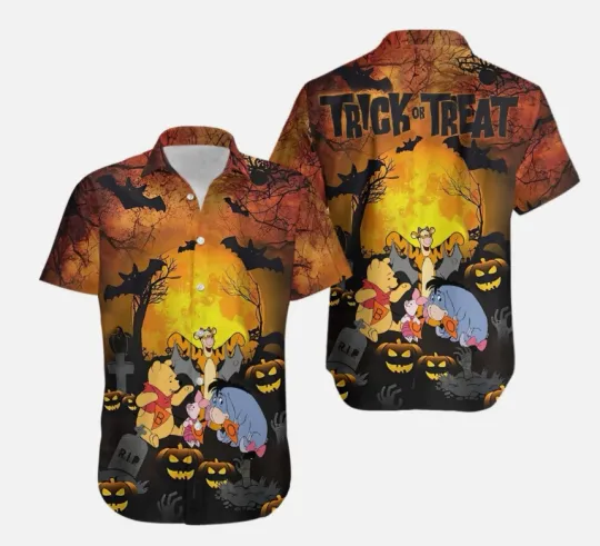 Discover Halloween Donald Duck Funny Hawaiian Shirt, Disney Stitch Halloween Hawai