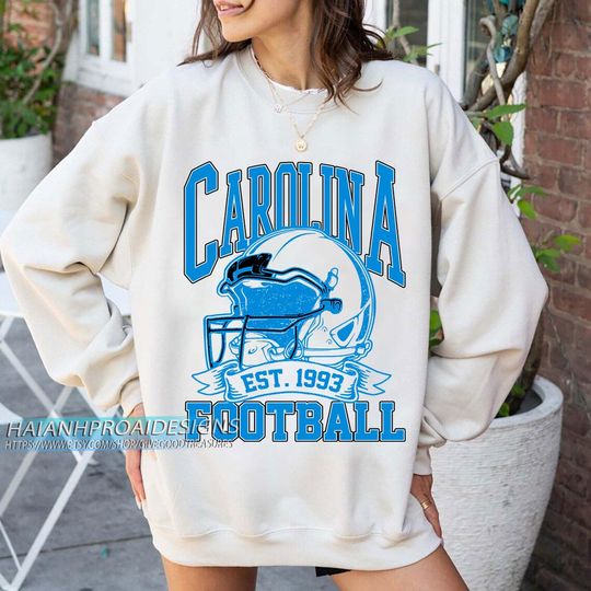 Discover Carolina Football 1993 Vintage Sweatshirt, Retro Sports Helmet Crewneck, Classic State Pride Fan Sweater
