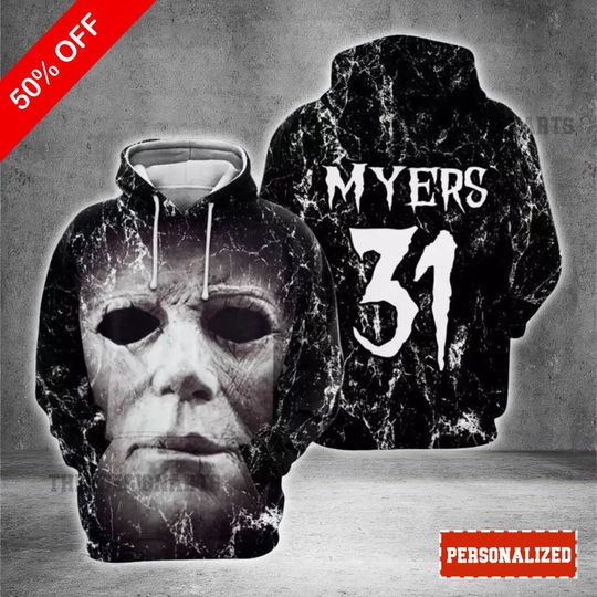 Michael Myers 3D Hoodie All Over Print, Halloween Horror Movie Sweatshirt for Spooky Season, Scary Costume, Unique Horror Fan Gift