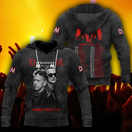 Discover Depeche Mode Band Memento Mori World Tour 2023 3D All Over Printed Hoodie
