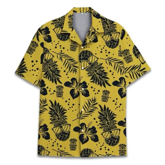 Discover Tropical Pineapple and Tiki Hawaiian Shirt for Men and Women