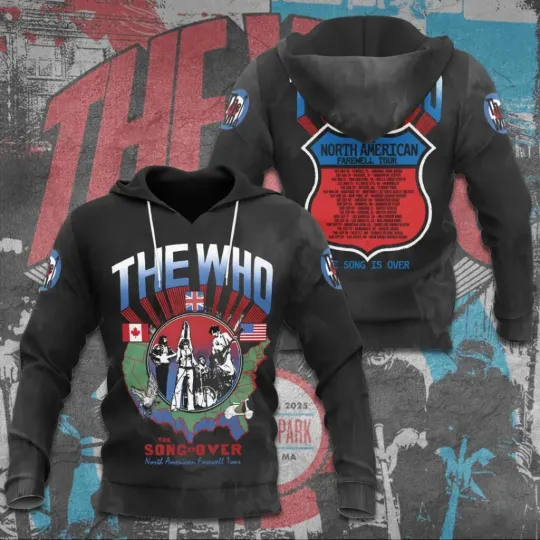 The Who 3D Tshirt New The Song Is Over Hot Tour 2025 Hoodie Fan Gift