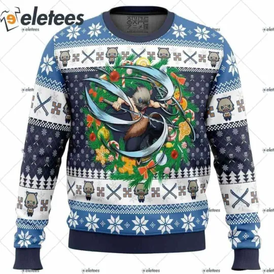 Discover Hashibira Inosuke demon Ugly Christmas Sweater THCQ4RB1