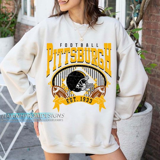 Discover Pittsburgh Football 1933 Vintage Sweatshirt, Retro Steel City Fan Sweater