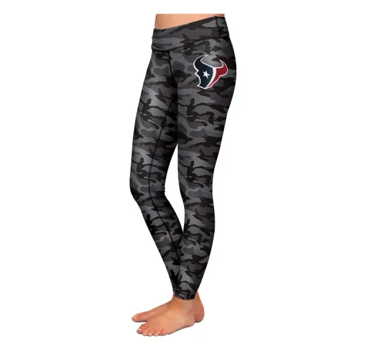 Women's Houston Football Team Texans Digital Printed Camo Leggings, Gift for Women