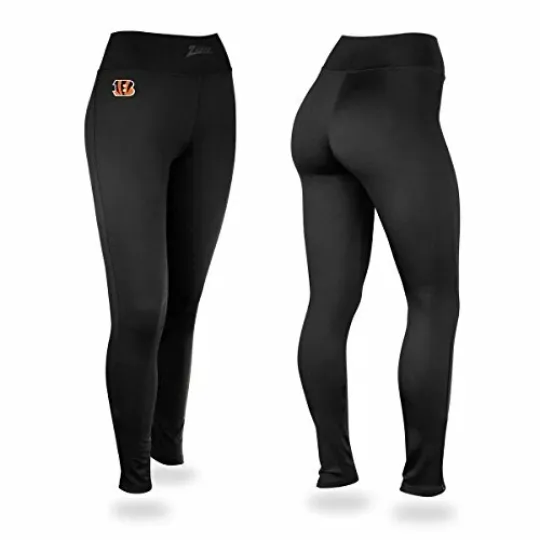 Women's Cincinnati Football Team Bengals Solid Leggings, Black, Gift for Women