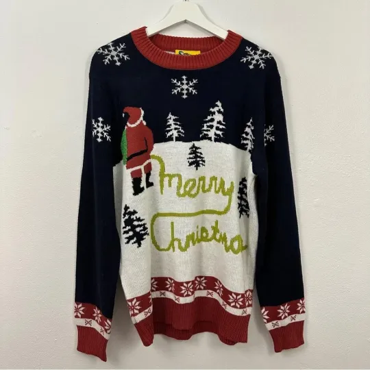 Discover Tipsy Elves Men’s Merry Christmas Holiday Ugly Sweater Size L ...