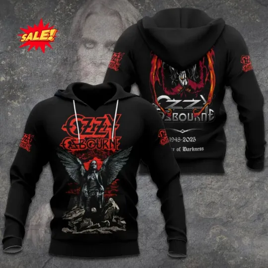 Discover Ozy Osbourne Black Sabath Band Hoodie 3D Graphic Print Rock Sweatshirt
