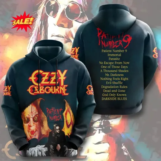 Discover Black Sabath Ozy Osbourne 3D Hoodie Heavy Metal Band Pullover