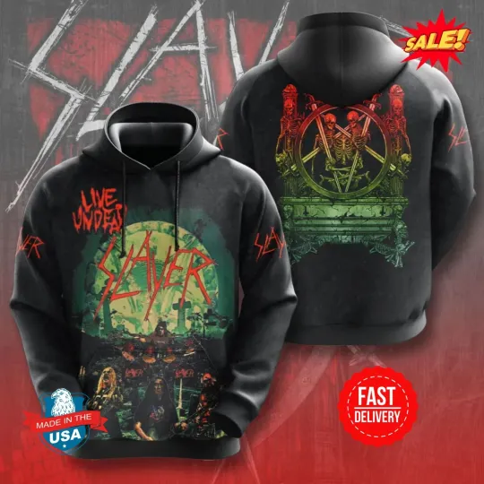 Discover Slayer Band 2025 3D Hoodie S-5XL M1