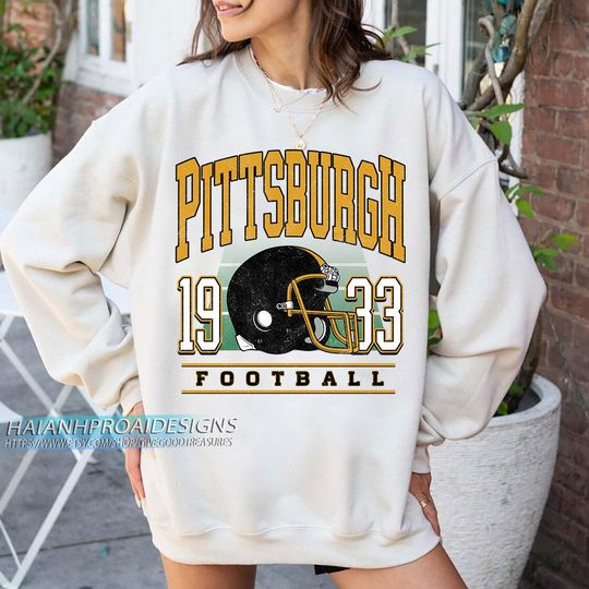 Discover Pittsburgh Football Vintage 1933 Sweatshirt, Pittsburgh Fan Shirt, Old School Game Day Gift