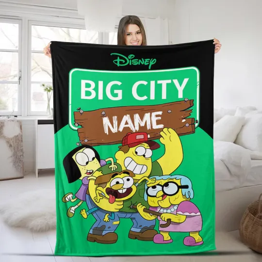 Discover Disney Big City Greens Christmas Customize Fleece Blanket