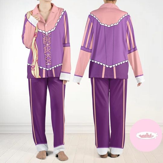Personalized All Characters Disney Princess Pajamas Set, Cinde Rapunzel Christmas Pajamas Kids Youth Adult, Disney Birthday Pajamas Set