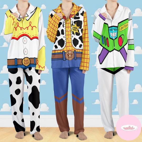 Discover Personalized All Characters Disney Toy Story Pajamas Set, Buzz Lightyear Woody Christmas Pajamas Kids Adult Tee, Disney Birthday Pajamas Set