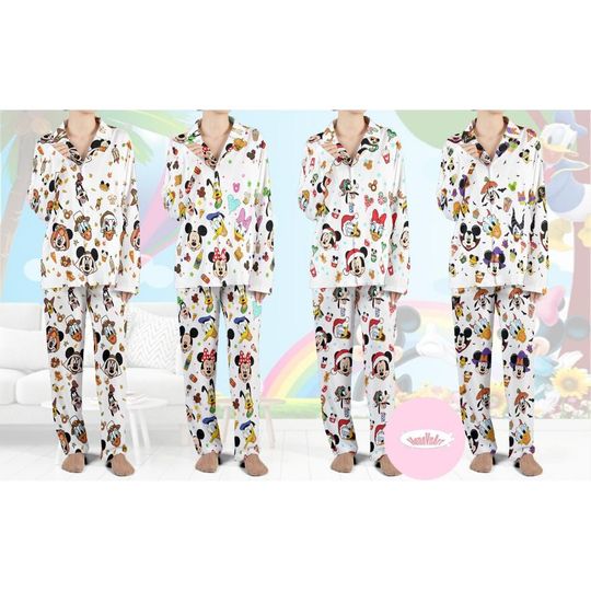 Discover Personalized Mickey and Friends Disney Pajamas Set, Disney Halloween Thanksgiving Christmas Pajamas Kids Youth Adult, Birthday Pajamas Gifts