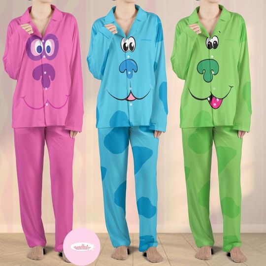 Discover All Characters Blue Clues Pajamas Set, Blue Dog Lovers Birthday Christmas Pajamas Kid Adult Matching, Blue Clues Birthday Boy, Birthday Girl