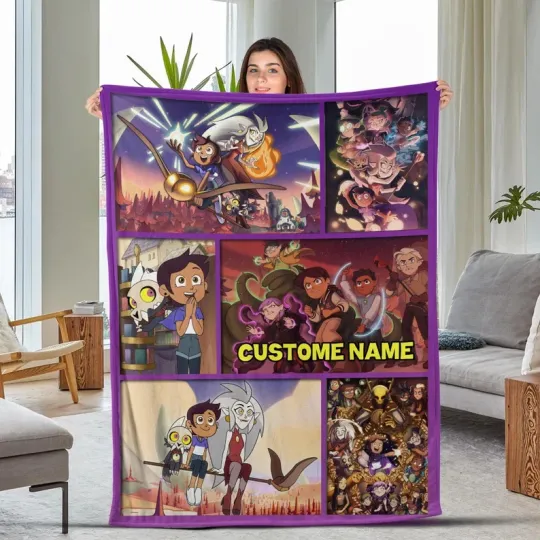 Discover Disney The Owl House Cartoon Birthday Gift Customize Fleece Blanket