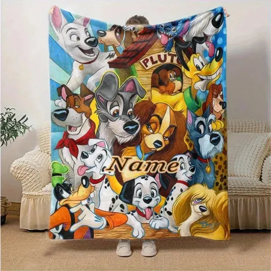 Discover Disney Dog Characters Customize Fleece Blanket