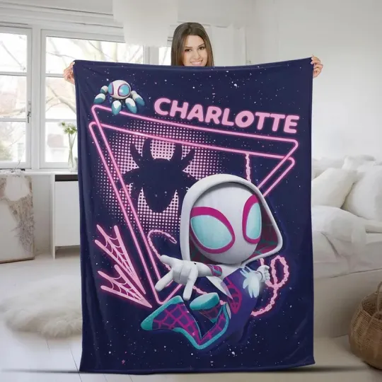 Discover Disney Spidey & His Amazing Friends Spider Gwen Customize Fleece Blanket