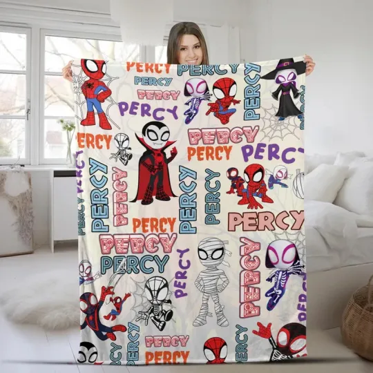 Discover Disney Spidey And His Amazing Friends Halloween Customize Fleece Blanket