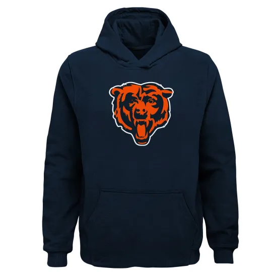 Discover Outerstuff Youth Boys Chicago Bears football Primary Logo Fleece Hoodie