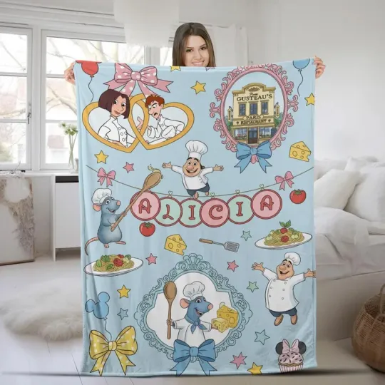 Discover Disney Ratatouille Little Chef Remy Cute Chefs Customize Fleece Blanket