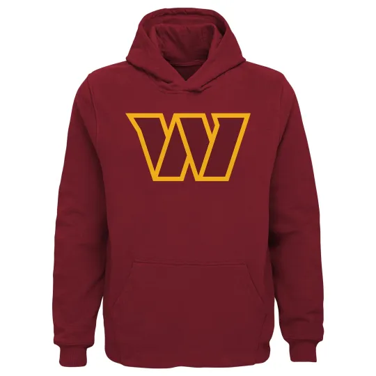 Discover Outerstuff Youth Boys Washington Commanders football Primary Logo Fleece Hoodie