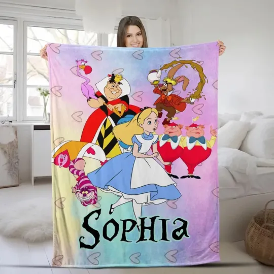 Discover Disney Alice In Wonderland Princess Alice Queen Customize Fleece Blanket