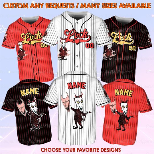 Discover Disney Lock Skellington Halloween Jersey, The Nightmare Before Christmas Characters Shirt, Disneyland Halloween Lock Family Shirt