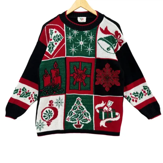 Discover Vtg Nutcracker Ugly Christmas Sweater Womens Multicolor Tacky Pullover Sz 58 L