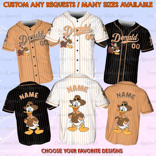 Discover Mickey And Friends Donald Thanksgiving Jersey, Disney Donald Thanksgiving Shirt, Mickey Mouse Pumpkin Shirt, Disney Thanksgiving Trip Shirt