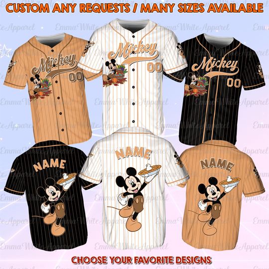 Discover Mickey And Friends Thanksgiving Jersey, Mickey Mouse Thanksgiving Dinner Jersey, Mouse Fall Thanksgiving Shirt, Funny Thanksgiving Jersey